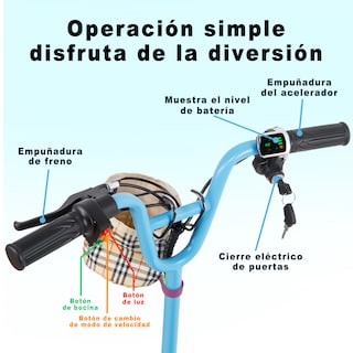 Foto 5 | Scooter Electrico Infantil Honey Whale Jl005 Azul