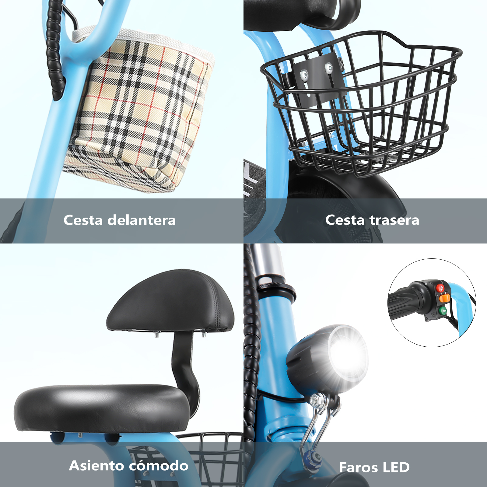 Foto 7 | Scooter Electrico Infantil Honey Whale Jl005 Azul