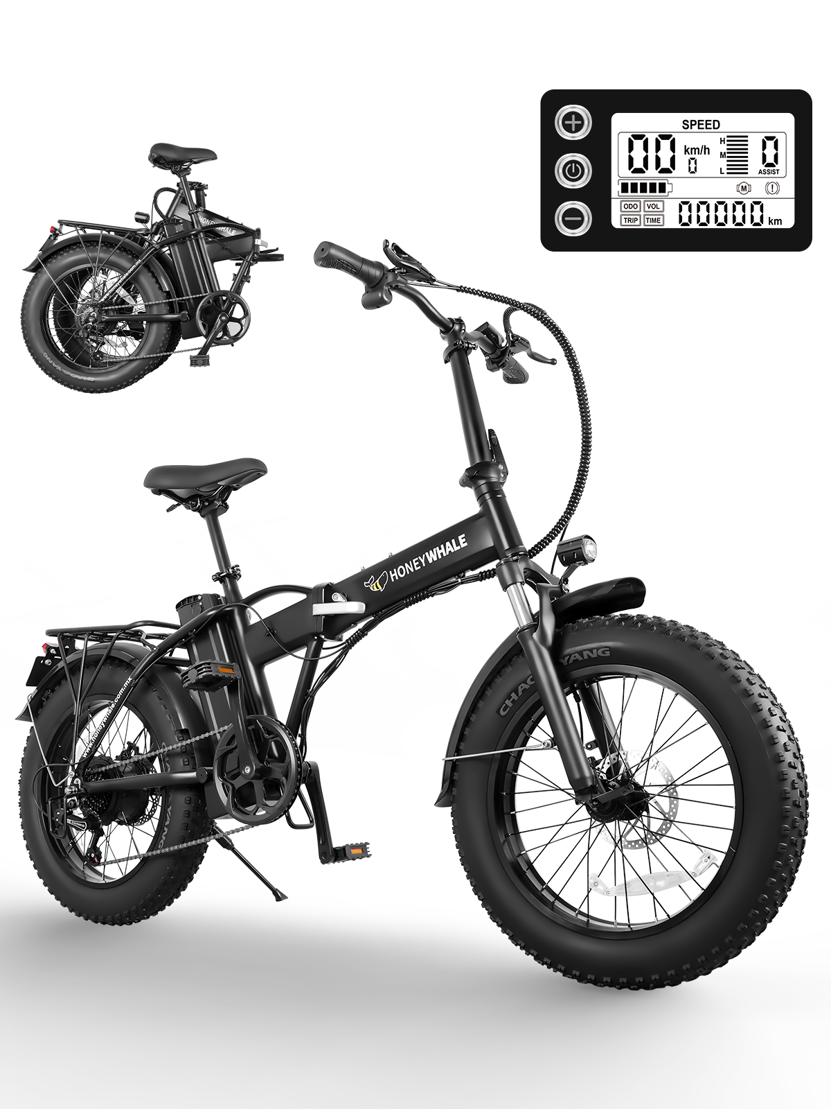 Foto 2 pulgar | Bicicleta Electrica Plegable Honey Whale F6-s Negro