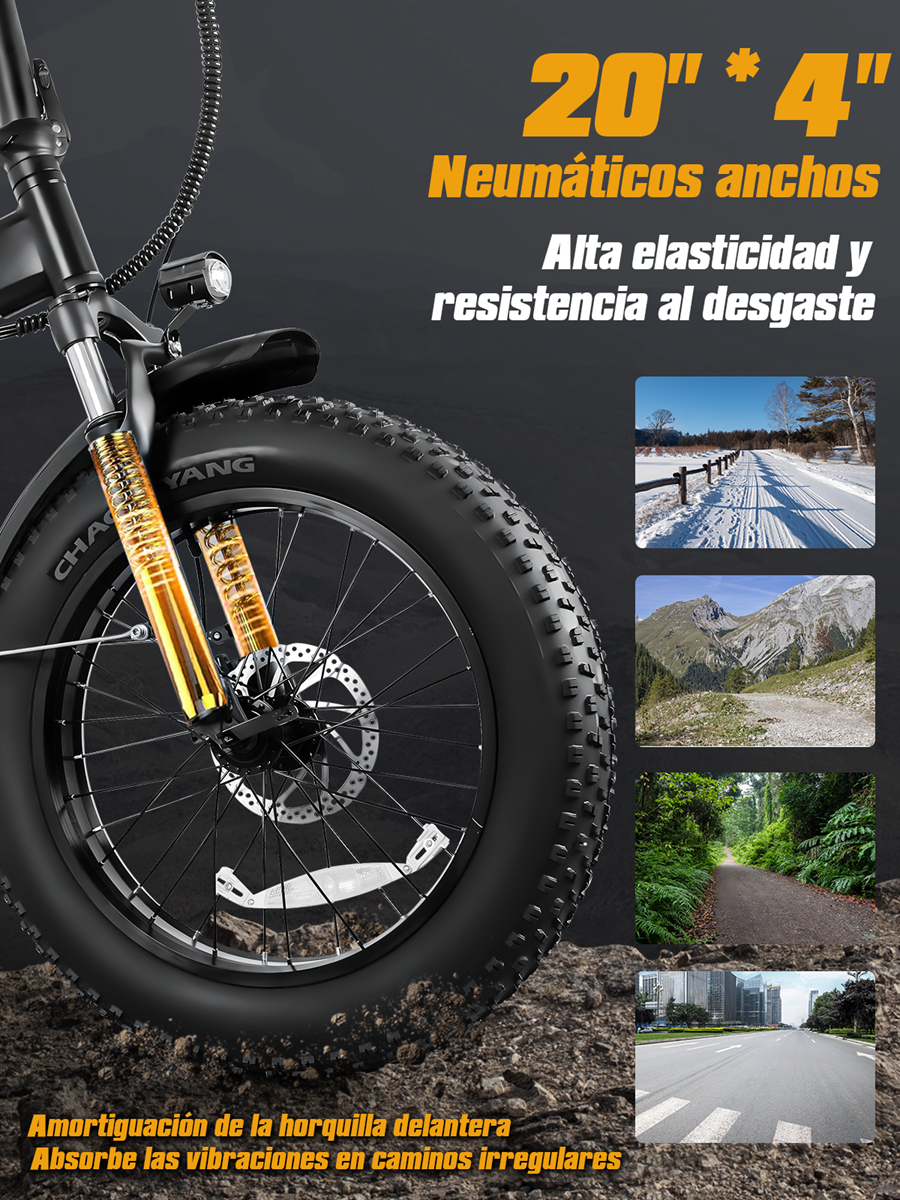 Foto 7 pulgar | Bicicleta Electrica Plegable Honey Whale F6-s Negro