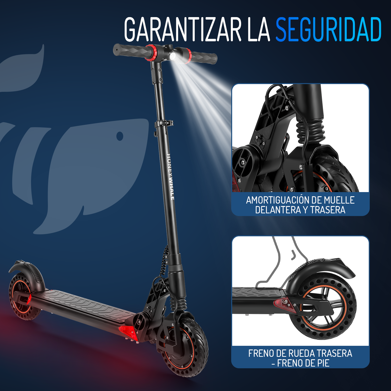 Foto 6 pulgar | Scooter Eléctrico Honey Whale F4 Negro
