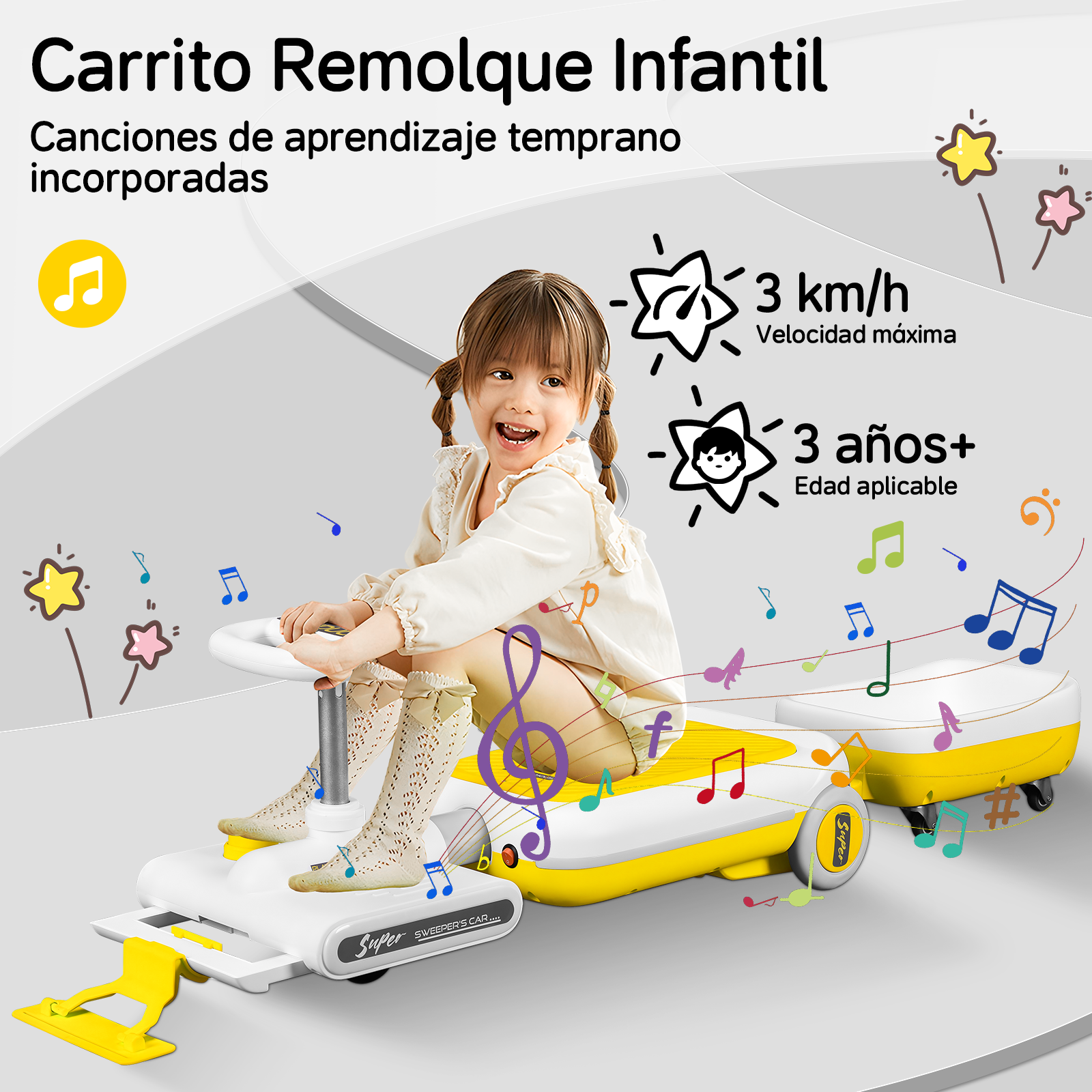 Foto 3 pulgar | Montable Eléctrico Infantil con Luz Led