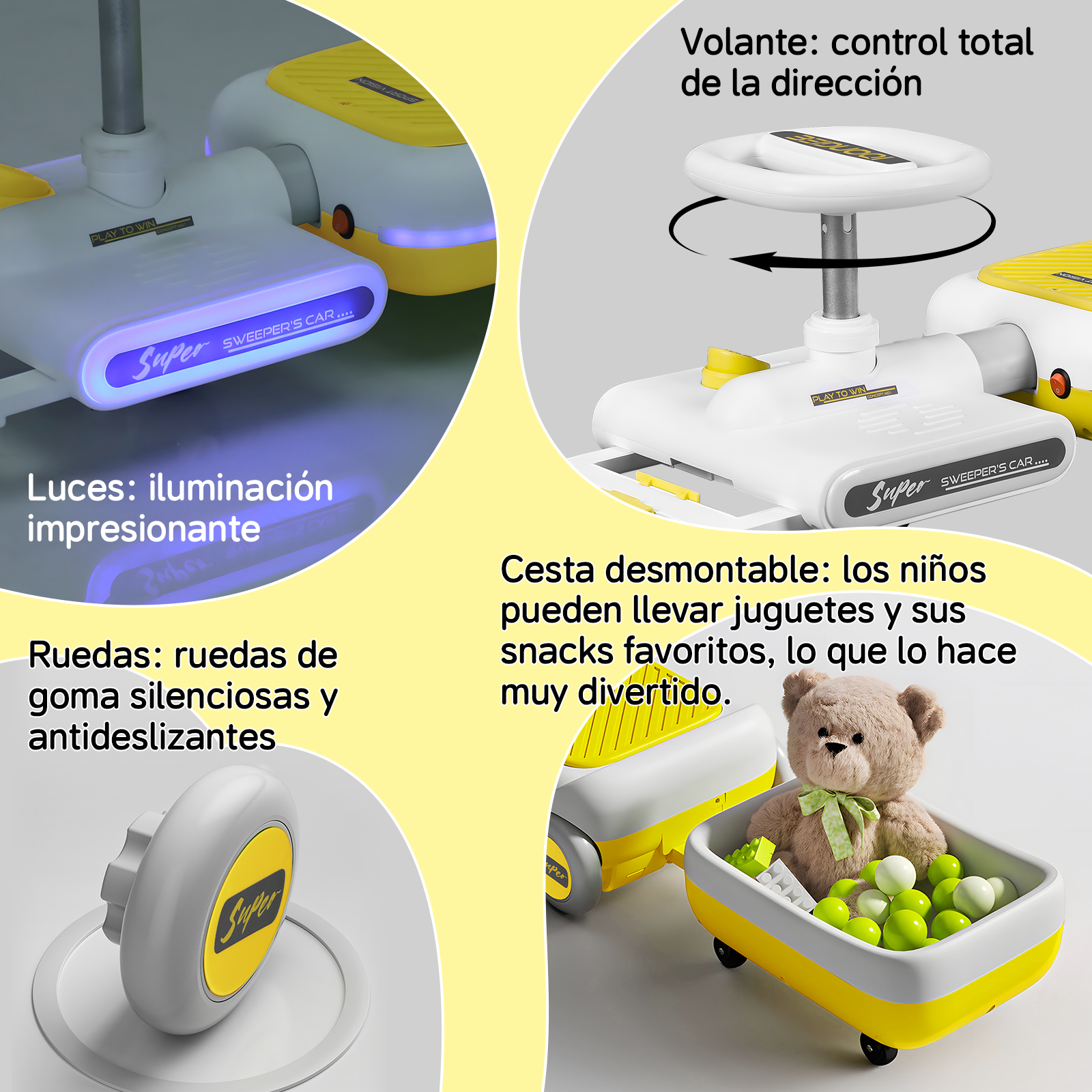 Foto 6 pulgar | Montable Eléctrico Infantil con Luz Led