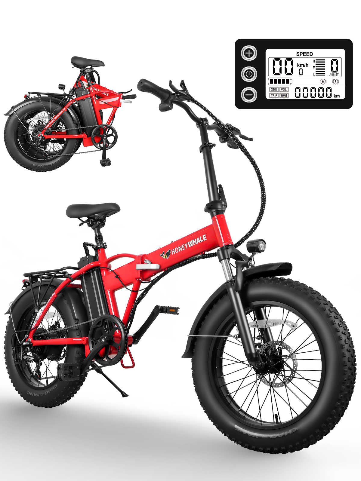 Foto 2 pulgar | Bicicleta Electrica Plegable Honey Whale F6-s Rojo