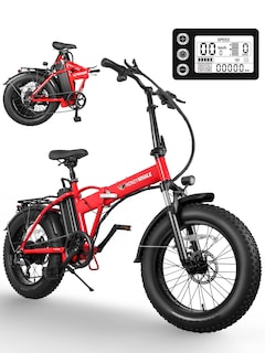Foto 1 | Bicicleta Electrica Plegable Honey Whale F6-s Rojo