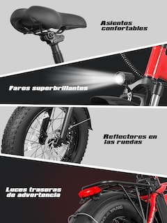 Foto 5 | Bicicleta Electrica Plegable Honey Whale F6-s Rojo