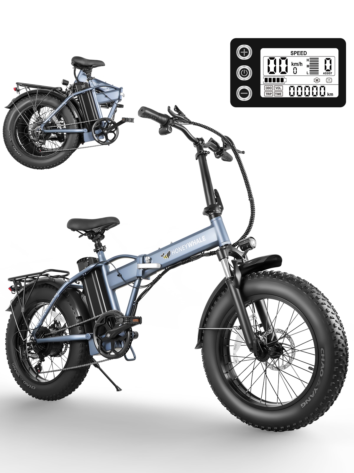 Bicicleta Electrica Plegable Honey Whale F6-s Gris
