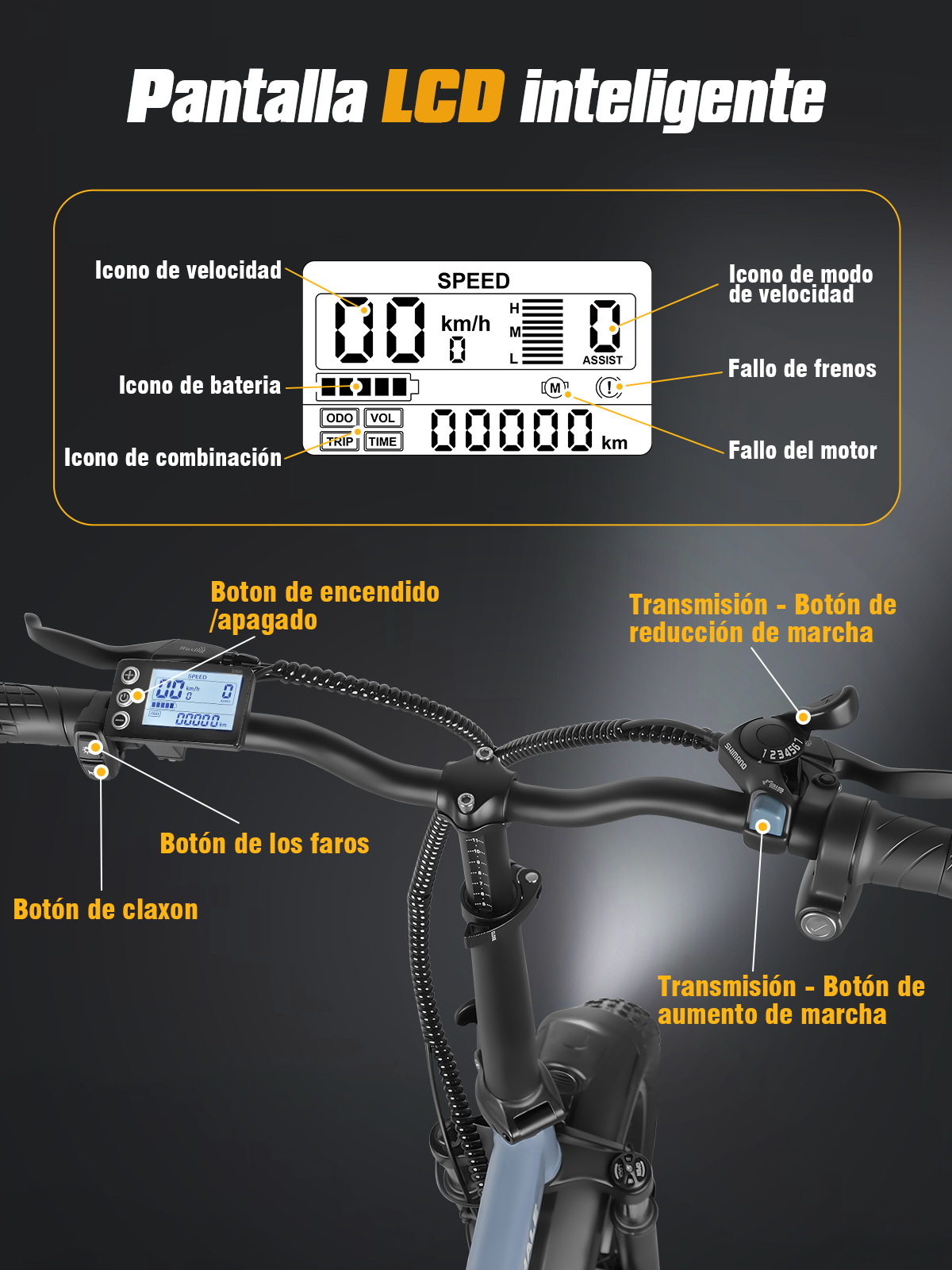 Foto 5 pulgar | Bicicleta Electrica Plegable Honey Whale F6-s Gris