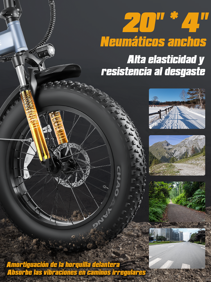 Foto 6 | Bicicleta Electrica Plegable Honey Whale F6-s Gris