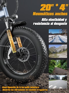 Foto 6 | Bicicleta Electrica Plegable Honey Whale F6-s Gris