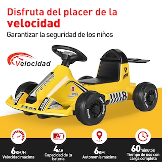 Foto 2 | Go Kart Eléctrico Infantil Honey Whale BDQ-9 Amarillo