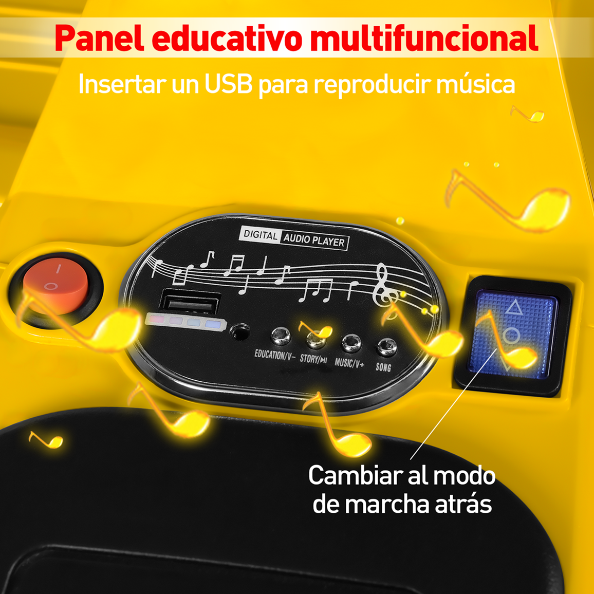 Foto 6 | Go Kart Eléctrico Infantil Honey Whale BDQ-9 Amarillo
