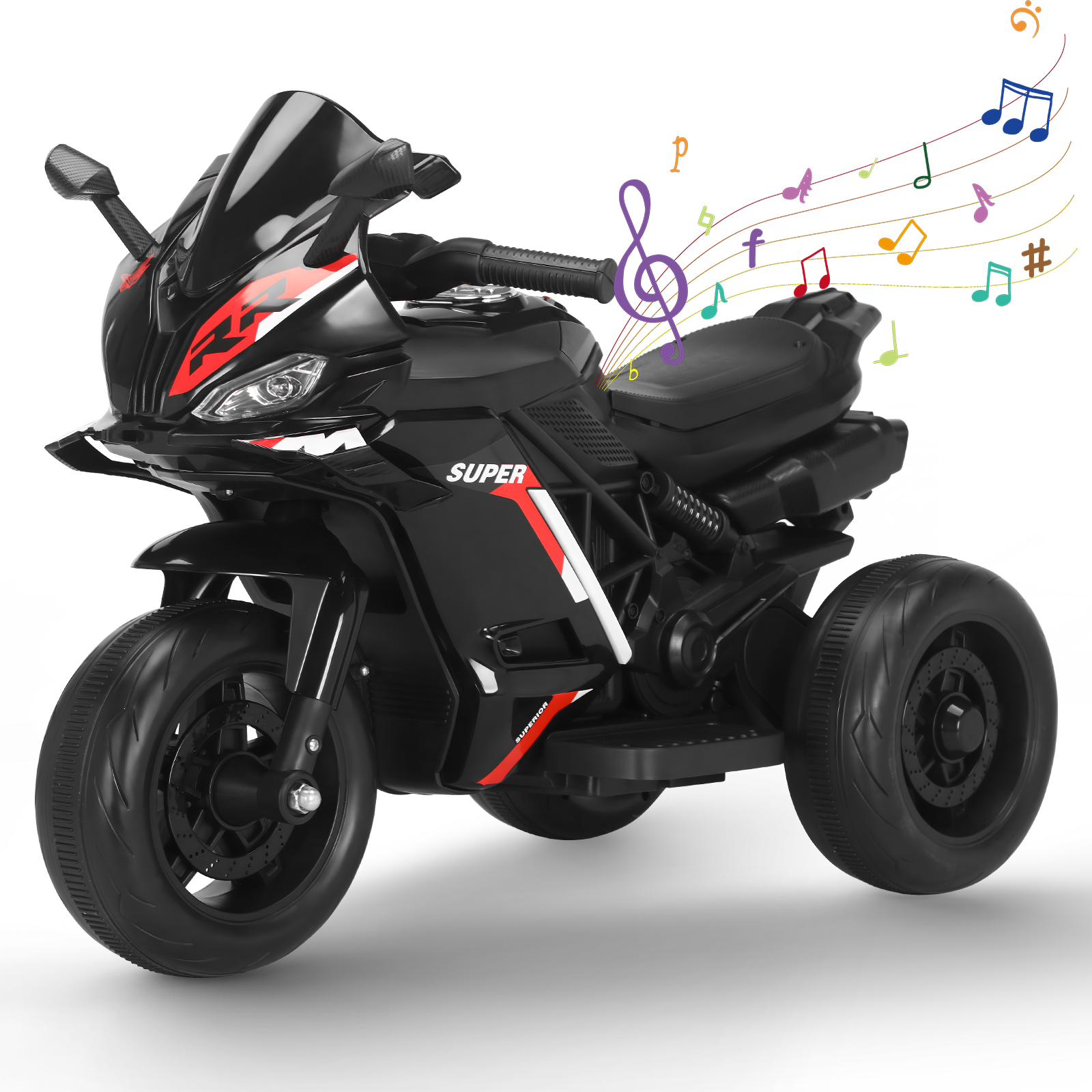 Foto 1 | Mini Moto Eléctrica Infantil Honey Whale Bdq-6688 Negra