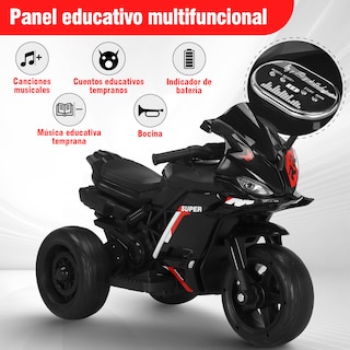Foto 3 | Mini Moto Eléctrica Infantil Honey Whale Bdq-6688 Negra
