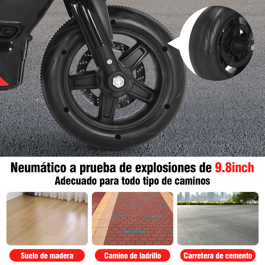 Foto 5 pulgar | Mini Moto Eléctrica Infantil Honey Whale Bdq-6688 Negra
