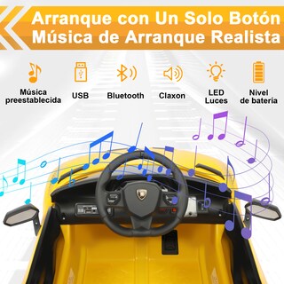 Foto 3 | Montable Electrico Infantil Deportivo Honey Whale Bdq-018 Amarillo