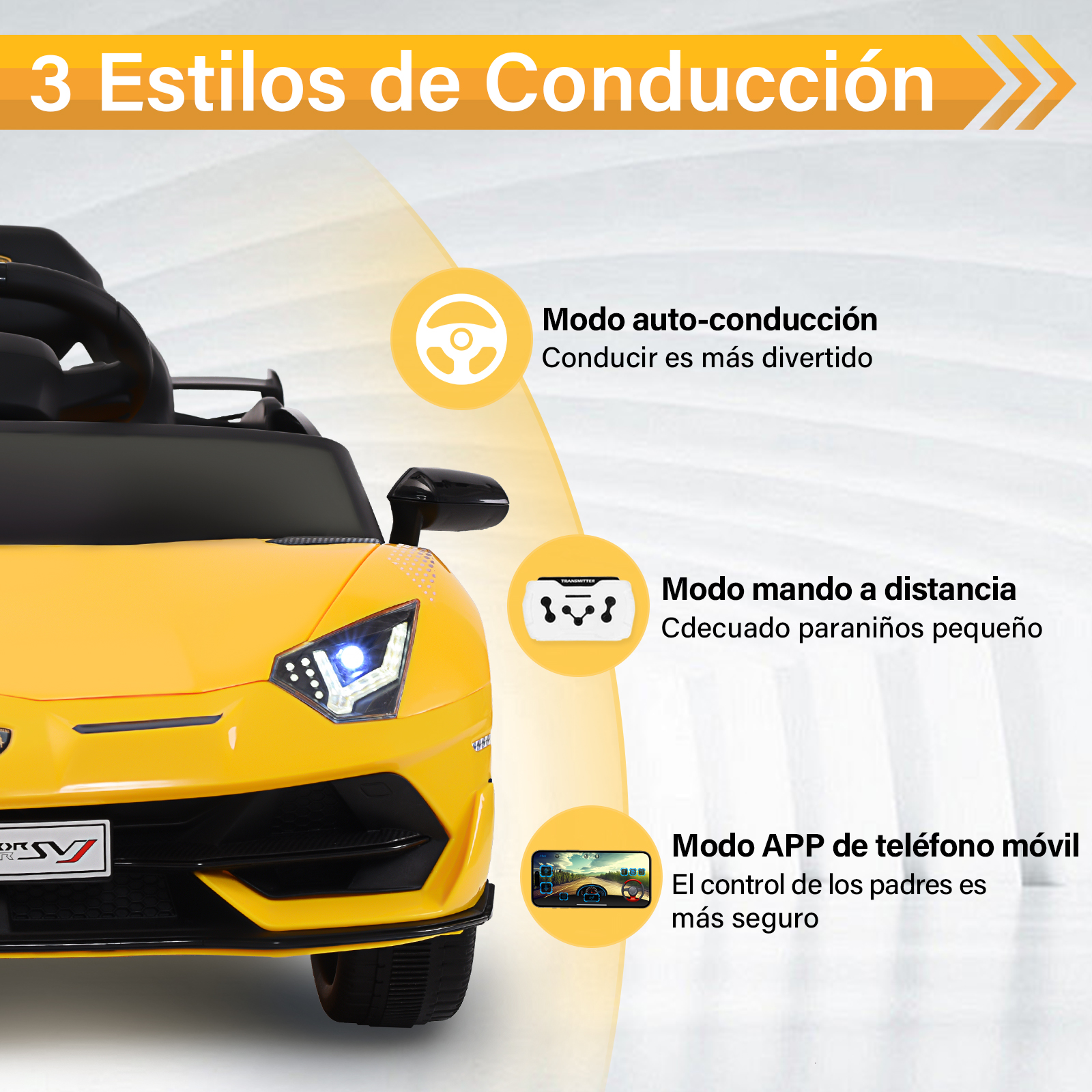 Foto 4 | Montable Electrico Infantil Deportivo Honey Whale Bdq-018 Amarillo