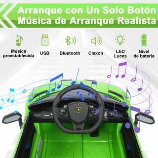 Foto 3 | Montable Eléctrico Infantil Deportivo Honey Whale Bdq-018 Verde
