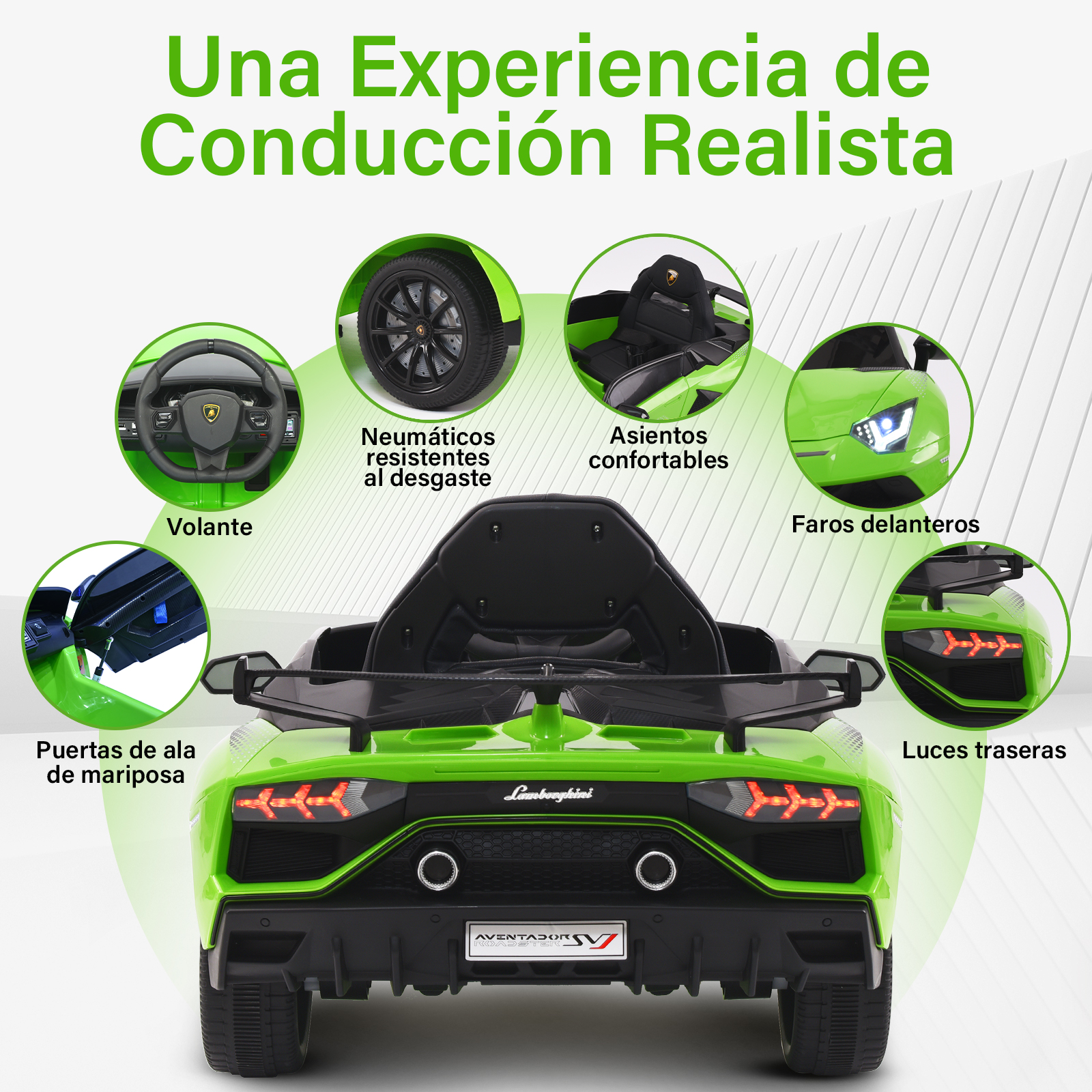 Foto 5 | Montable Eléctrico Infantil Deportivo Honey Whale Bdq-018 Verde