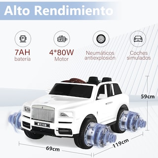 Foto 2 | Montable Eléctrico Infantil 4x4 Honey Whale Bdq-8110 Blanco