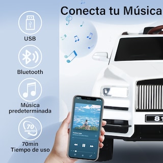 Foto 4 | Montable Eléctrico Infantil 4x4 Honey Whale Bdq-8110 Blanco