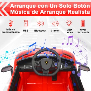 Foto 3 | Montable Eléctrico Infantil Deportivo Honey Whale Bdq-018 Rojo
