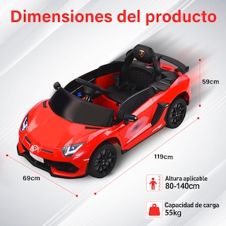 Foto 6 | Montable Eléctrico Infantil Deportivo Honey Whale Bdq-018 Rojo
