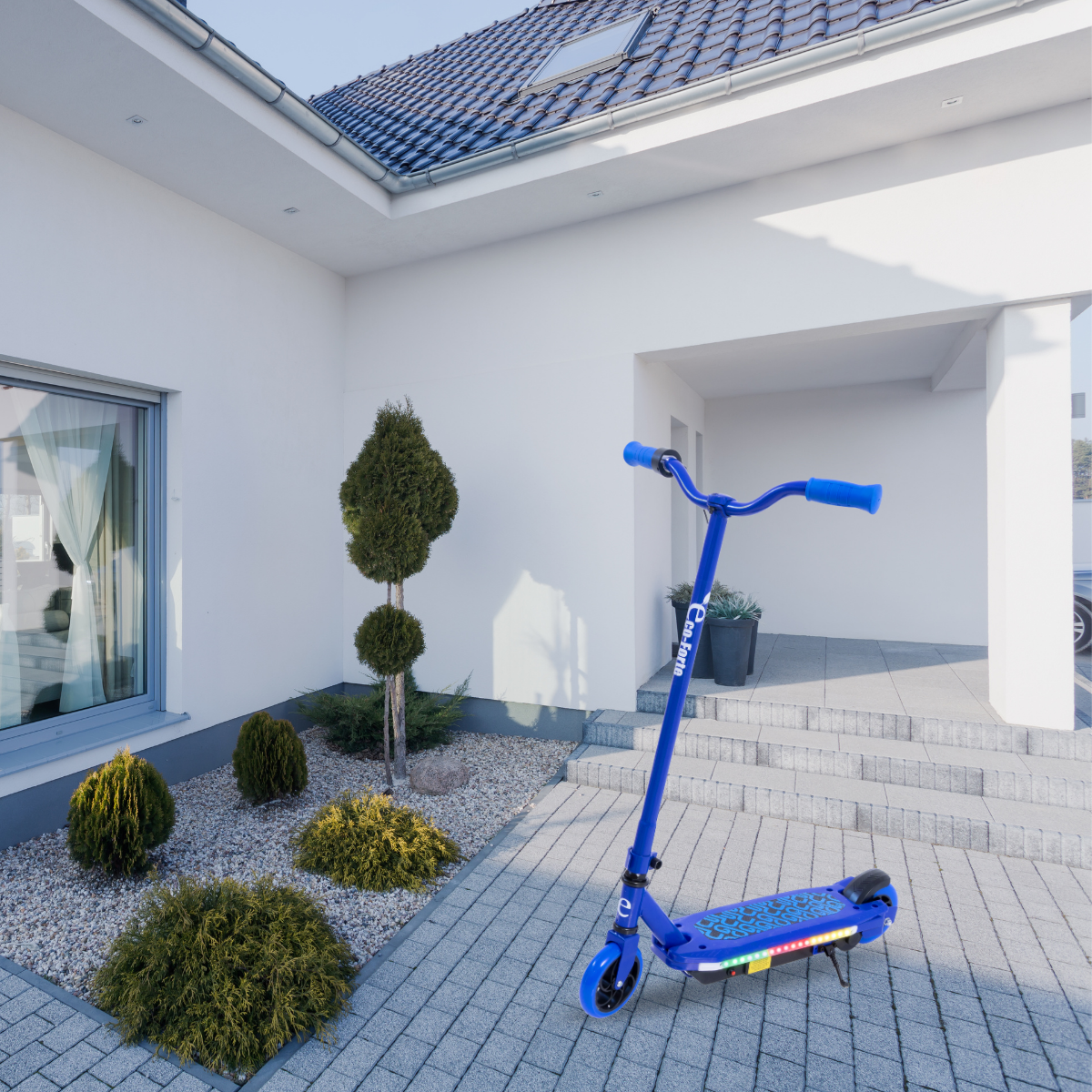 Foto 5 | Patín Eléctrico Eco-forte Sg09 Scooter Con Pata De Soporte Azul