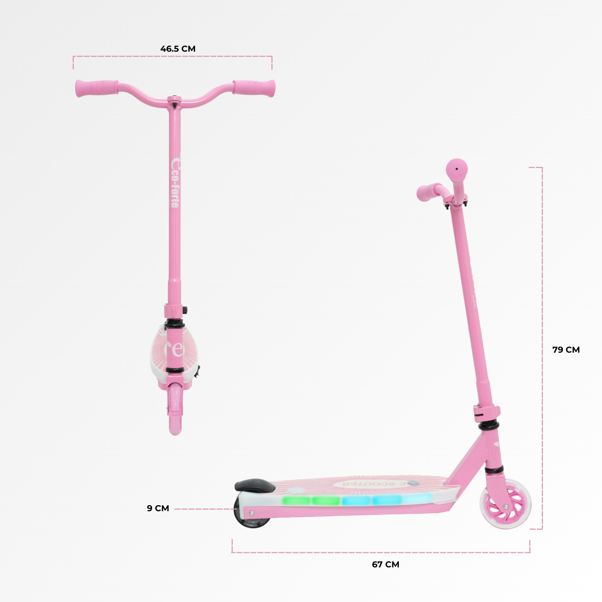 Foto 6 pulgar | Patín Eléctrico Eco-forte Sg08 Scooter De Entrenamiento Rosa