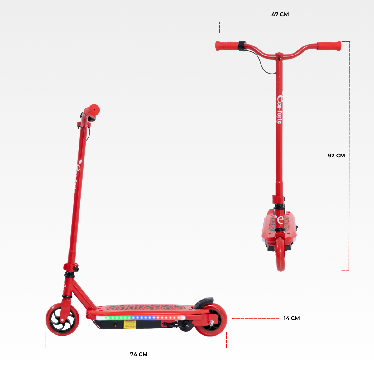Foto 5 pulgar | Patín Eléctrico Eco-forte Sg09 Scooter Con Pata De Soporte Rojo