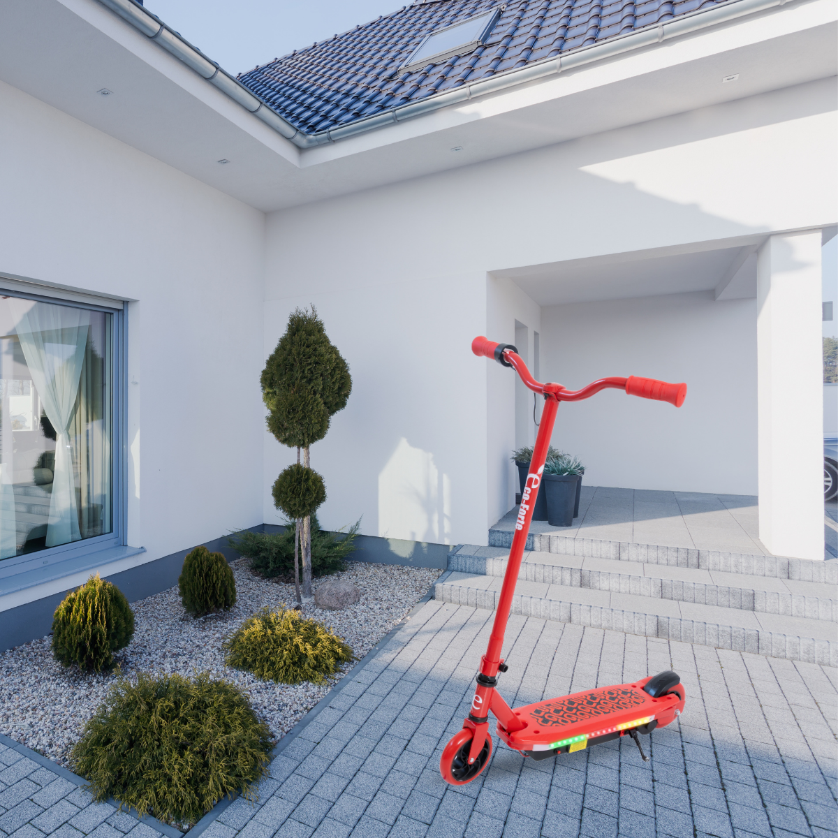 Foto 5 | Patín Eléctrico Eco-forte Sg09 Scooter Con Pata De Soporte Rojo