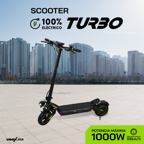 Foto 3 pulgar | Scooter Patín Eléctrico Turbo  1000w 18ah Estructura Negra