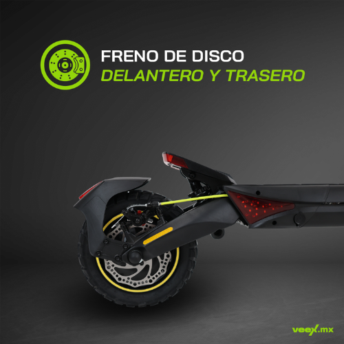 Foto 5 | Scooter Patín Eléctrico Turbo  1000w 18ah Estructura Negra