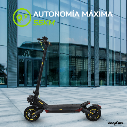 Foto 8 pulgar | Scooter Patín Eléctrico Turbo  1000w 18ah Estructura Negra