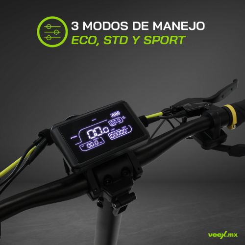Foto 9 pulgar | Scooter Patín Eléctrico Turbo  1000w 18ah Estructura Negra