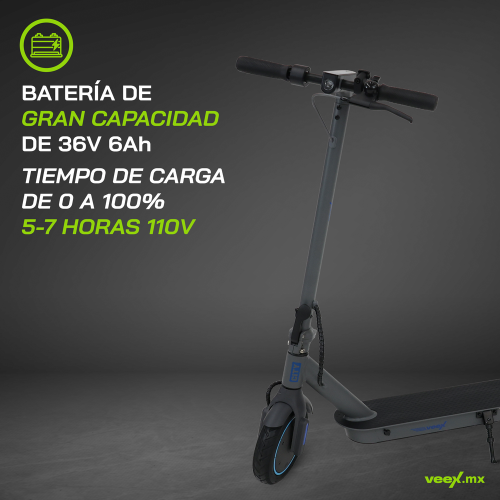 Foto 5 pulgar | Scooter Patín Eléctrico City 350w 5.2ah  Estructura Gris Oxford