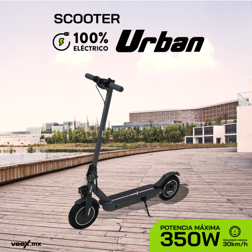 Foto 3 pulgar | Scooter Patín Eléctrico Urban 350w 10ah  Estructura Negra
