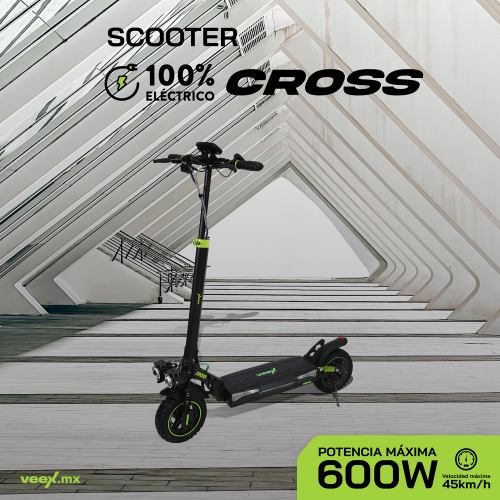 Foto 2 | Patín Eléctrico Cross 600w 10ah Estructura Negra