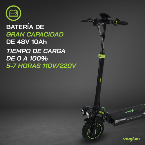 Foto 4 | Patín Eléctrico Cross 600w 10ah Estructura Negra