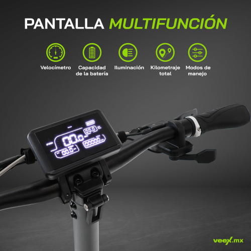 Foto 3 | Scooter Patín Eléctrico Turbo  1000w 18ah  Estructura Gris Oxford