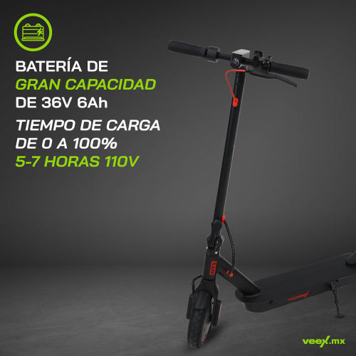 Foto 5 pulgar | Scooter Eléctrico Veex City 350w 5.2ah Negro