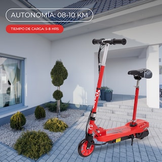 Foto 5 | Scooter Patín Eléctrico Eco-forte Luces Cd06-s 120w 12km/h Rojo