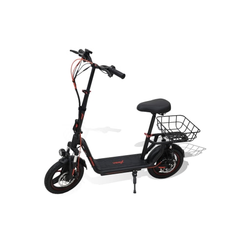 Patín Eléctrico Cruiser 500w 10ah Piso Plástico Con Asiento-estructura Negra $10,990