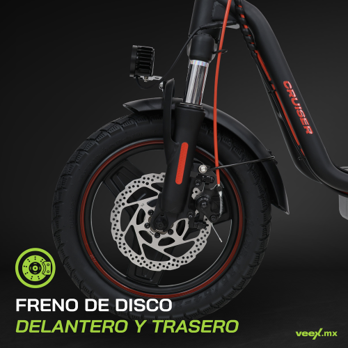 Foto 6 pulgar | Patín Eléctrico Cruiser 500w 10ah Piso Plástico Con Asiento-estructura Negra