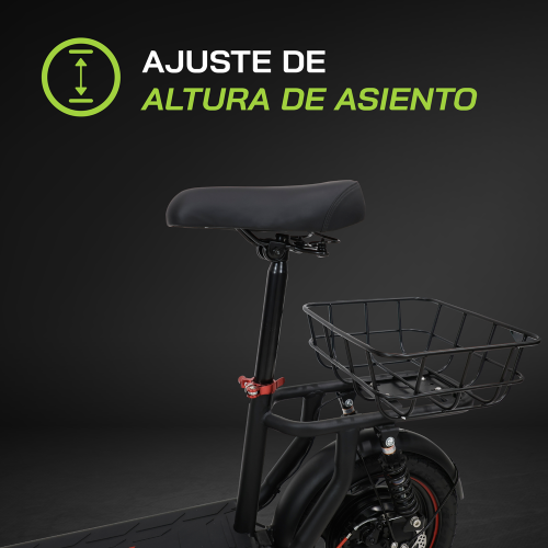 Foto 8 pulgar | Patín Eléctrico Cruiser 500w 10ah Piso Plástico Con Asiento-estructura Negra