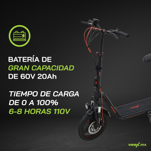 Foto 9 pulgar | Patín Eléctrico Cruiser 500w 10ah Piso Plástico Con Asiento-estructura Negra