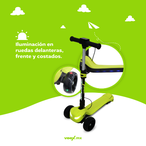 Foto 5 pulgar | Patin Eléctrico Infantil Scootzy 60w 2000  Plástico-estructura Negra