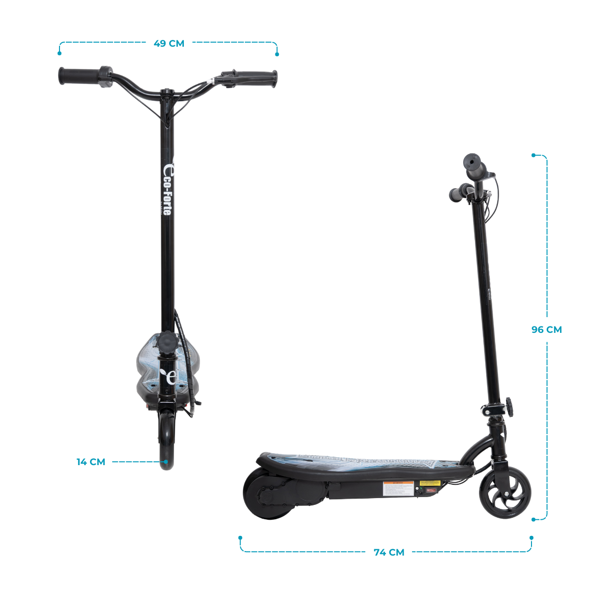 Foto 7 pulgar | Scooter Patín Eléctrico Eco-forte Plegable 24v 120w 12km/h Negro