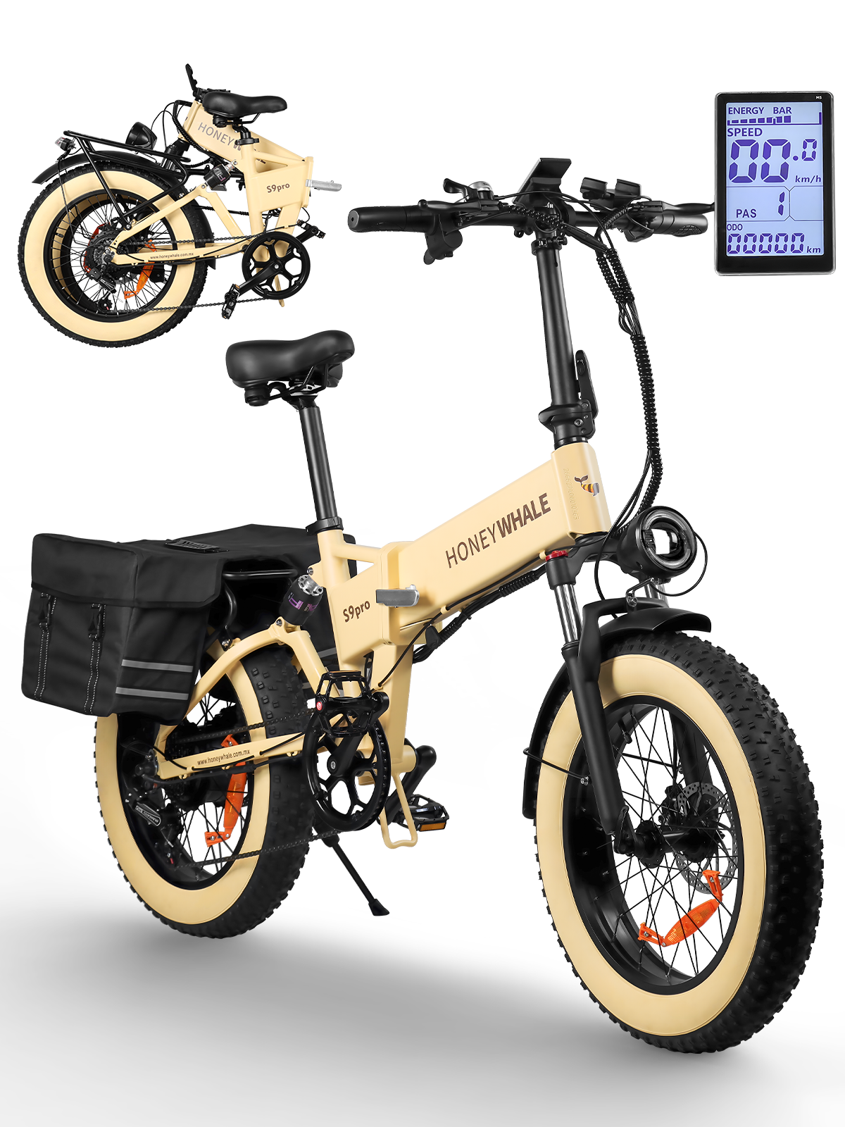 Bicicleta Eléctrica Honey Whale S9 Pro Amarilla