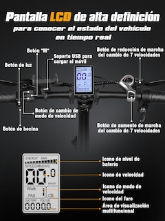 Foto 4 | Bicicleta Eléctrica Honey Whale S9 Pro Amarilla